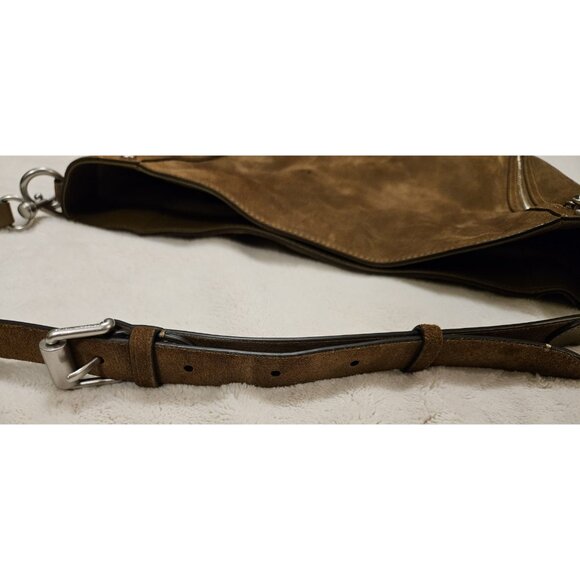 Rebecca Minkoff Suede Hobo Bag, Brown Pre-owned Authentic 100% Leather - Picture 9 of 16